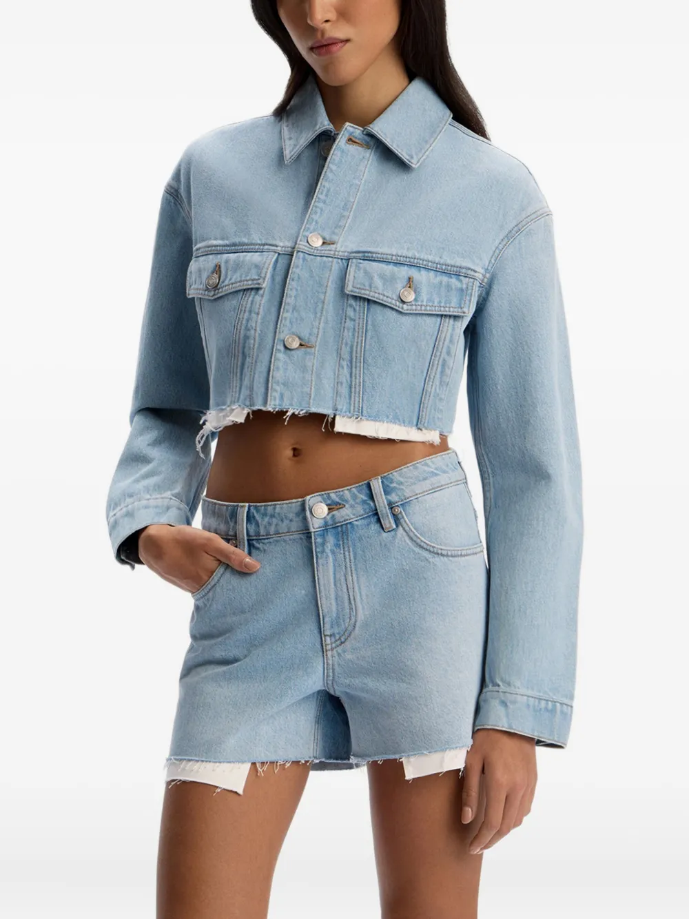 12 STOREEZ Denim shorts Blauw