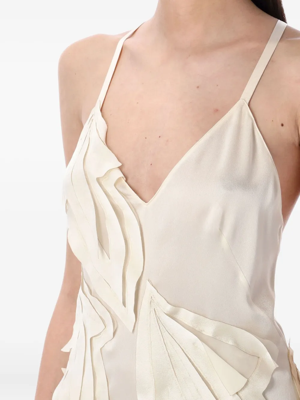 Alberta Ferretti Geplooide maxi-jurk Wit