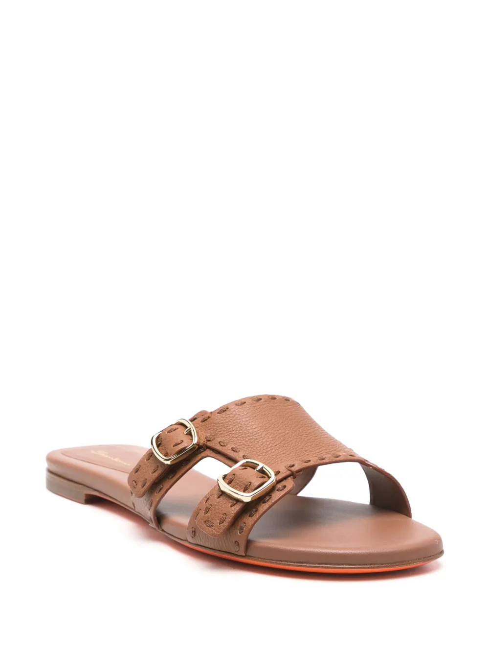 Santoni Leren sandalen Bruin