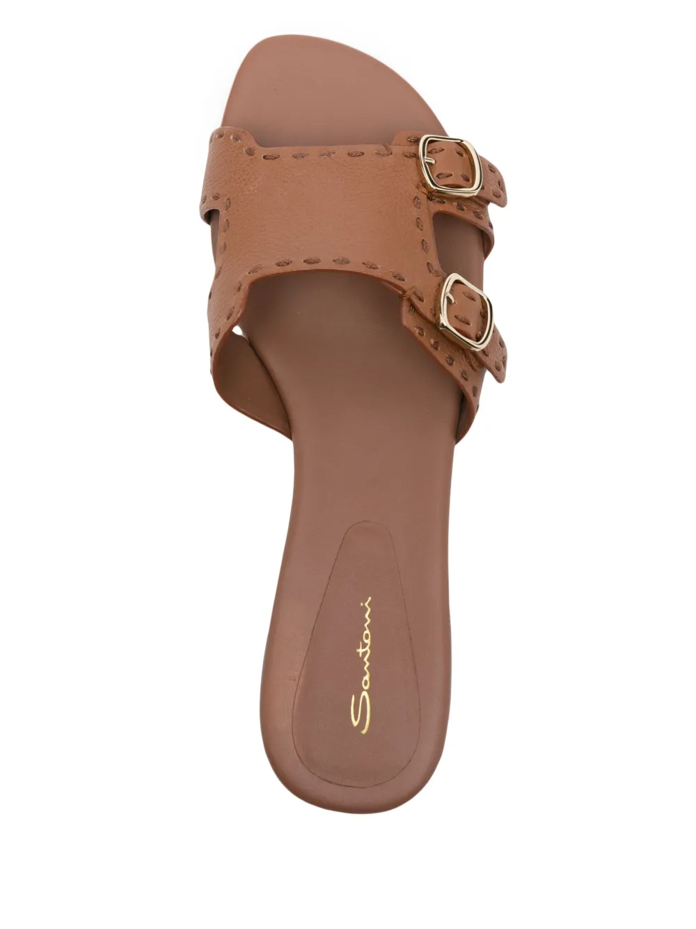 Santoni Leren sandalen Bruin