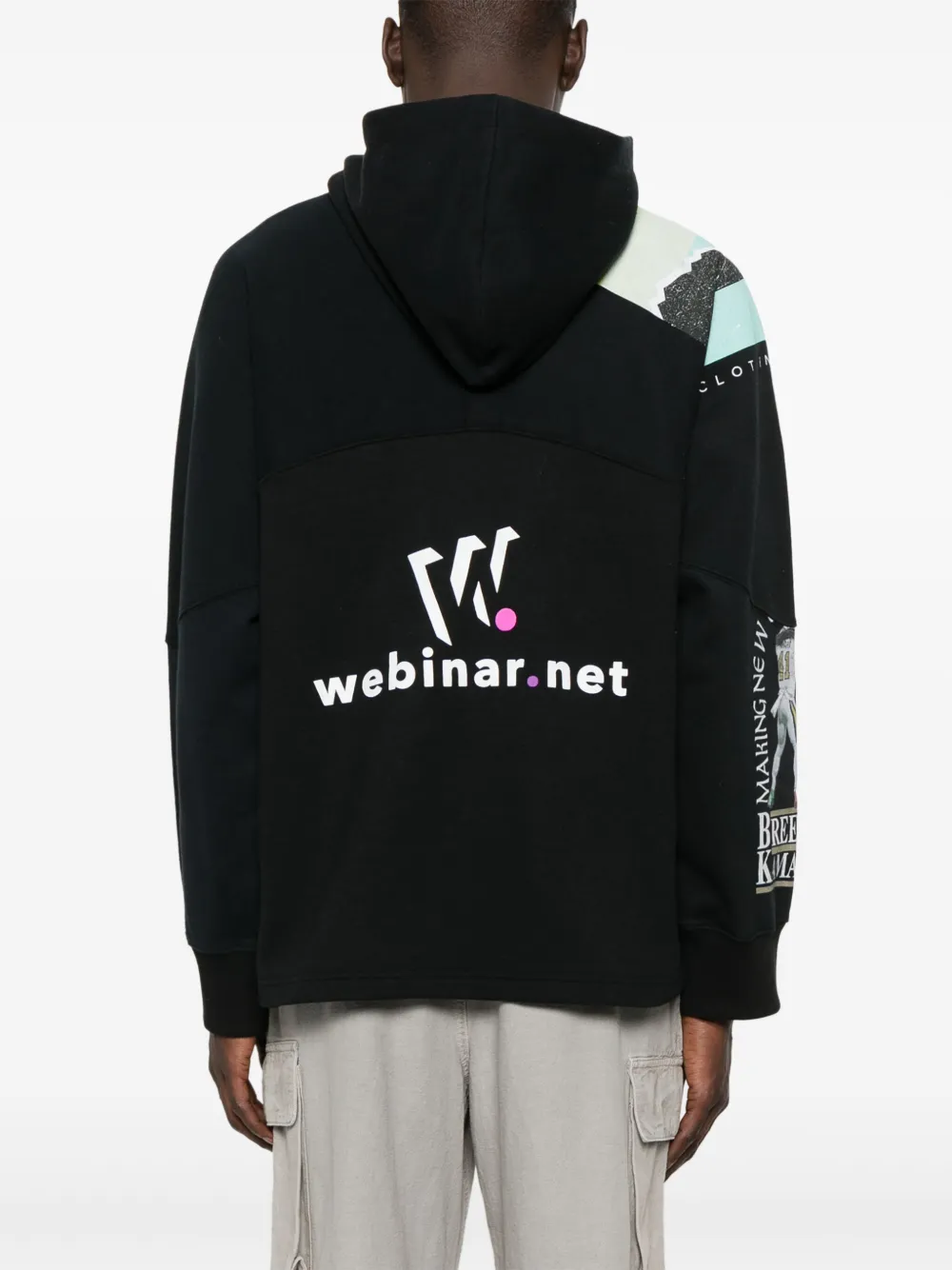Marine Serre Regenerated hoodie Zwart