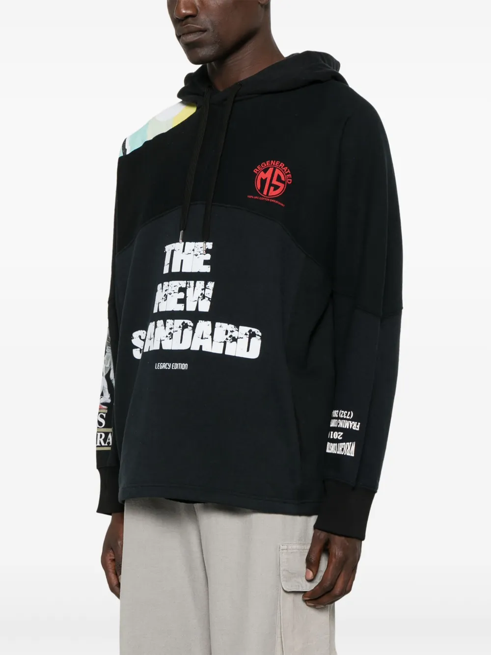 Marine Serre Regenerated hoodie Zwart
