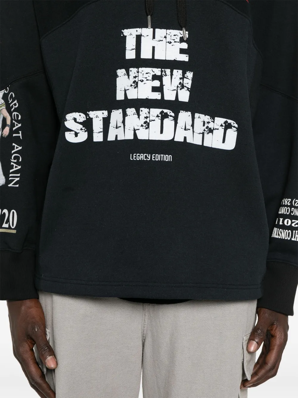 Marine Serre Regenerated hoodie Zwart