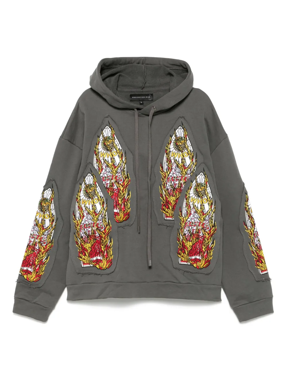 Flame Glass-embroidered hoodie