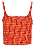 Gucci printed tank top - Orange