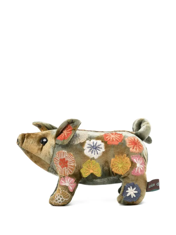 dildo drechsler Anke Drechsel Piglet Embroidered Soft Toy | Green