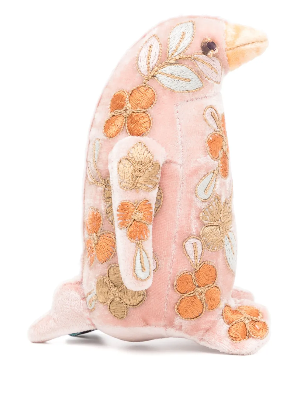 Anke Drechsel penguin small embroidered soft toy | Pink | Image 1