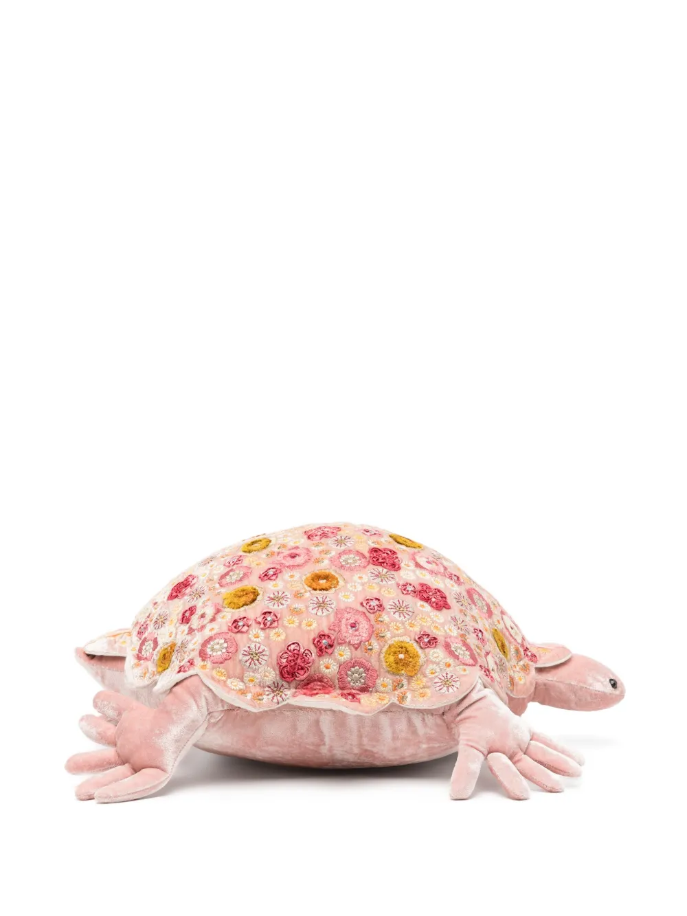 Anke Drechsel turtle big embroidered soft toy | Pink | Image 1