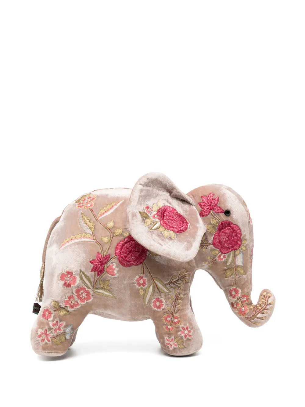 Anke Drechsel elephant embroidered soft toy | Neutrals | Image 1