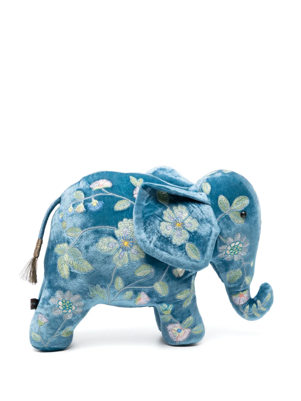 Anke Drechsel elephant embroidered soft toy | Blue | Image 1