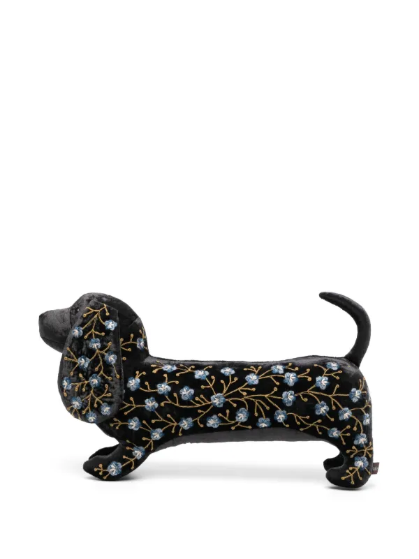 Anke Drechsel Dachshund Embroidered Soft Toy | Grey | FARFETCH JO