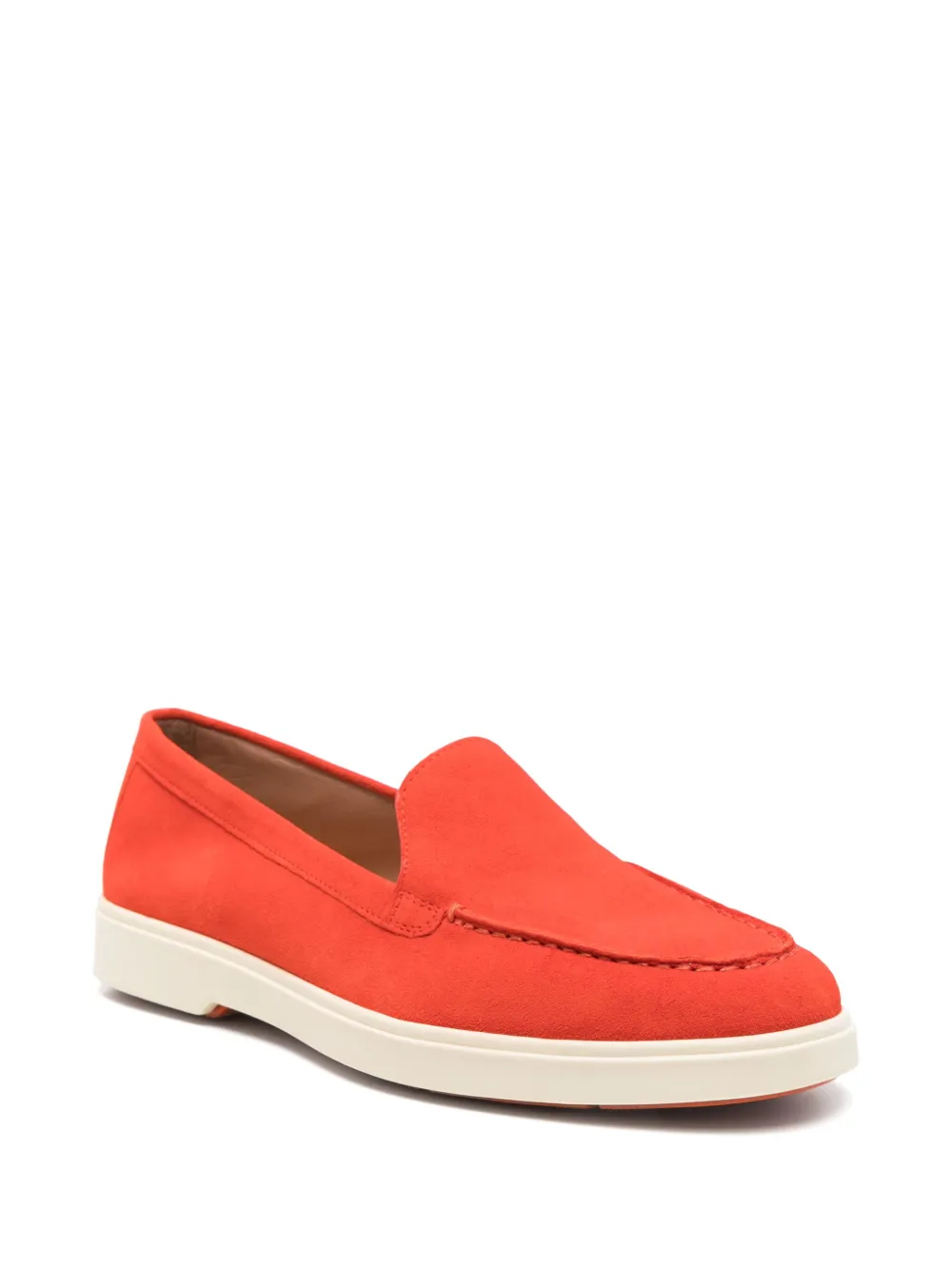 Santoni Suède loafers - Rood