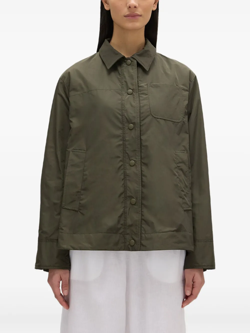 ASPESI Shirtjack met klassieke kraag Groen