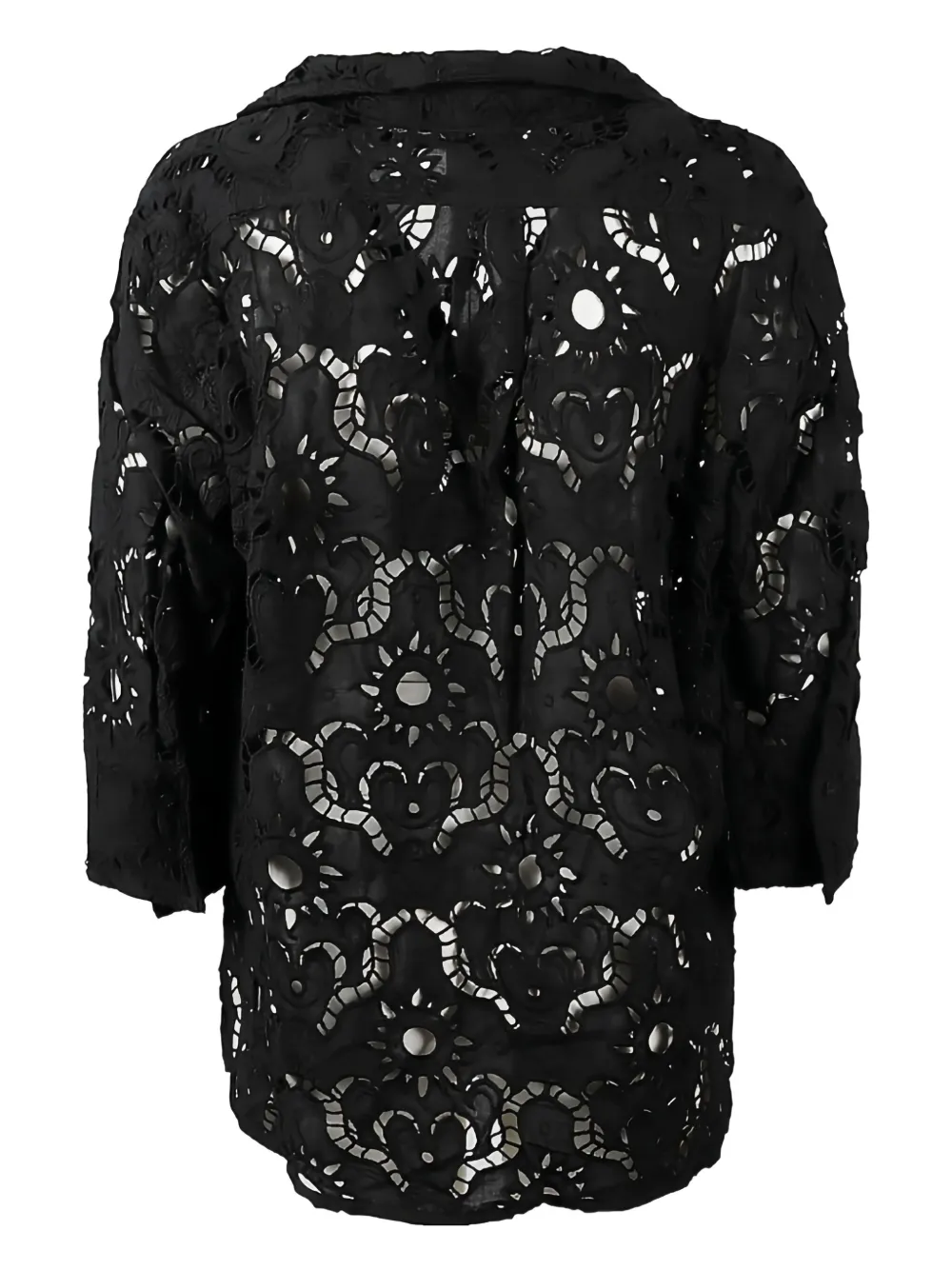 FARM Rio guipure-lace shirt - Zwart