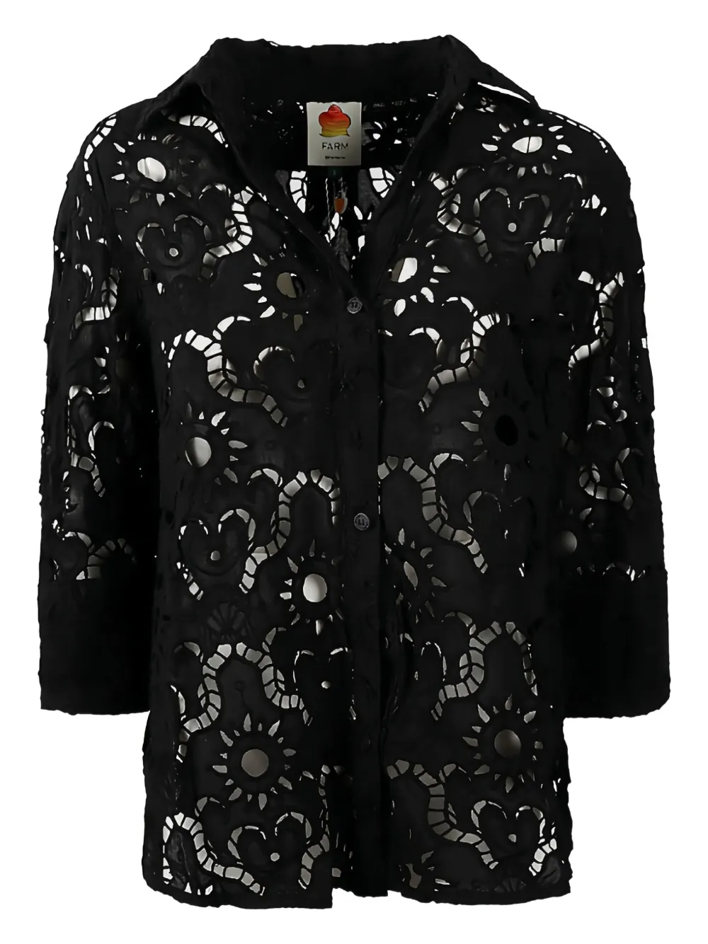 guipure-lace shirt