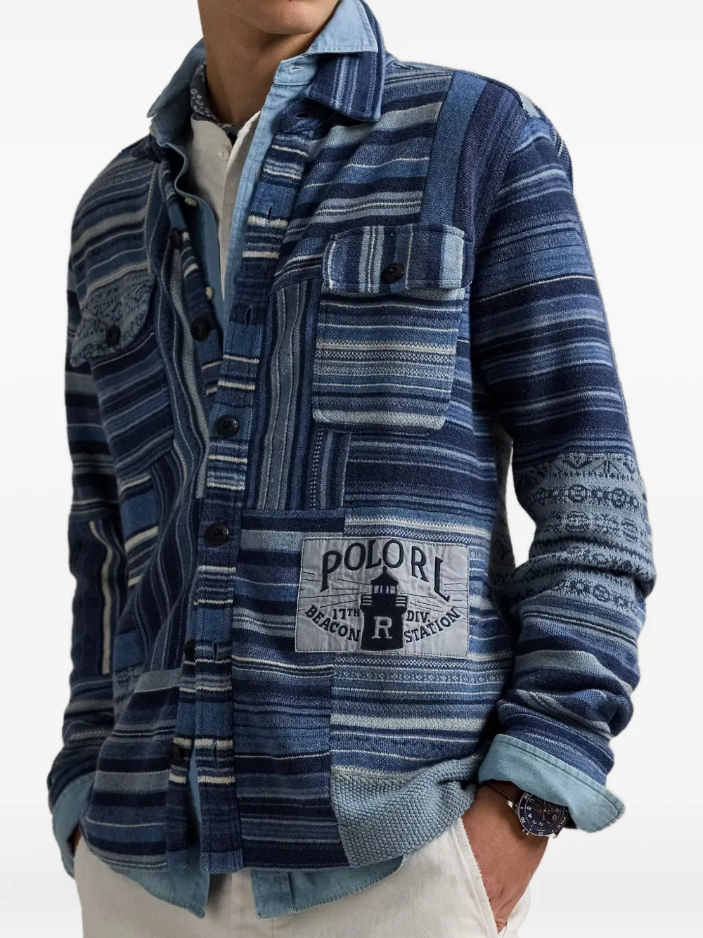 Polo Ralph Lauren Vest met patchwork Blauw