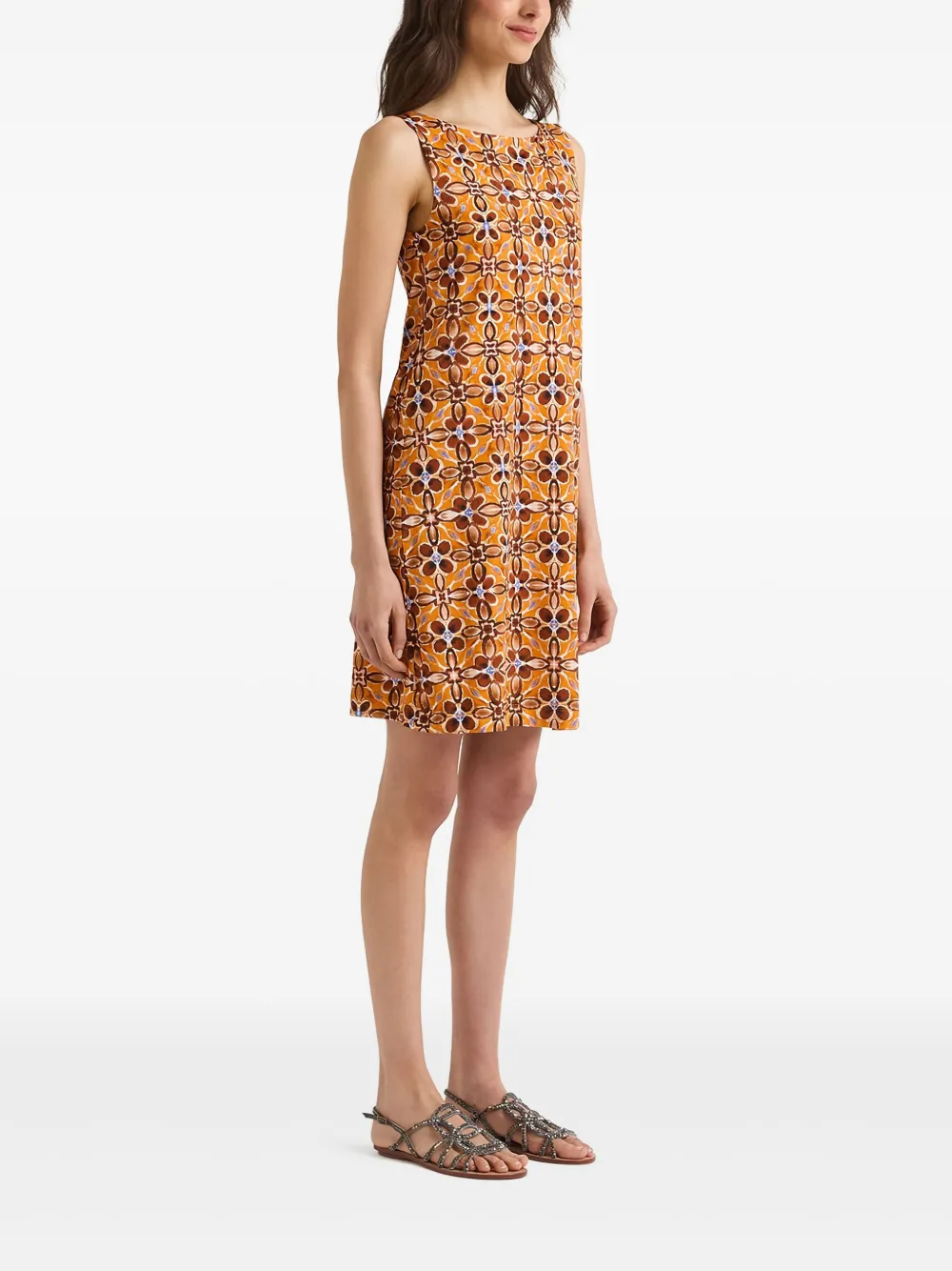 MALIPARMI Jurk met print Oranje