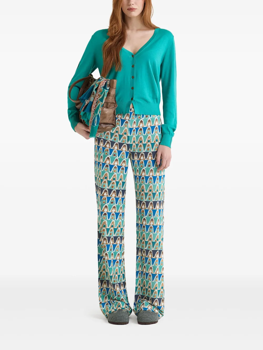 MALIPARMI graphic-print trousers | Flared & Bell-Bottom Pants | Image 2