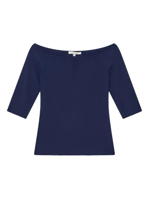 MALIPARMI boat-neck three-quarter-sleeve top