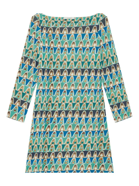 MALIPARMI vestido corto con estampado geométrico