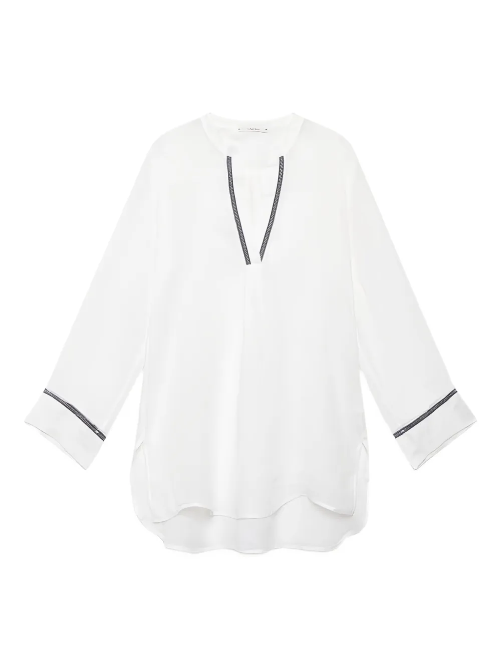 MALIPARMI Blusa con scollo a V - Bianco