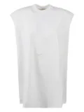 MORDECAI sleeveless back-striped tank top - White