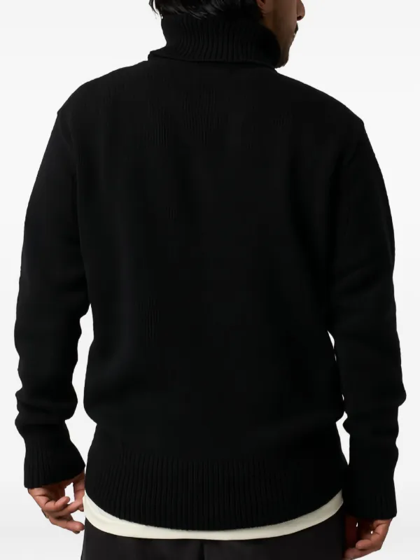 MERZ B. SCHWANEN|LONG-SLEEVED ZIP-UP/TURTLENECK (Men's Merz B. Schwanen Turtleneck Sweater | Black | FARFETCH