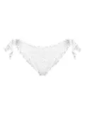 MC2 Saint Barth eyelet-embroidered ruffled bikini bottom - White
