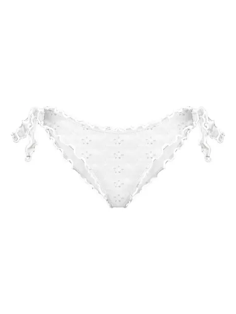 MC2 Saint Barth eyelet-embroidered ruffled bikini bottom