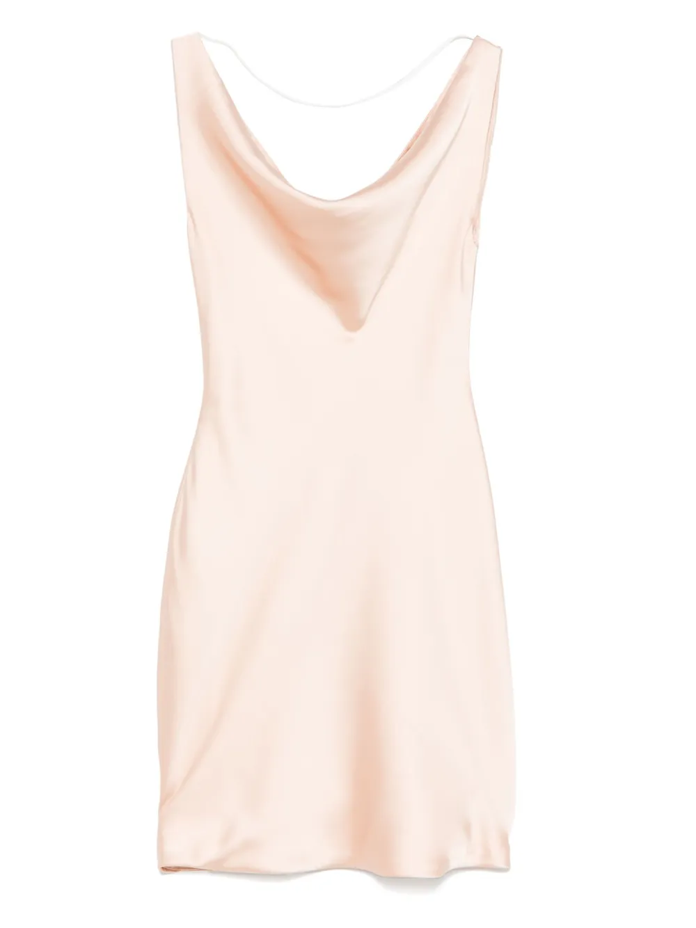 satin-finish mini dress