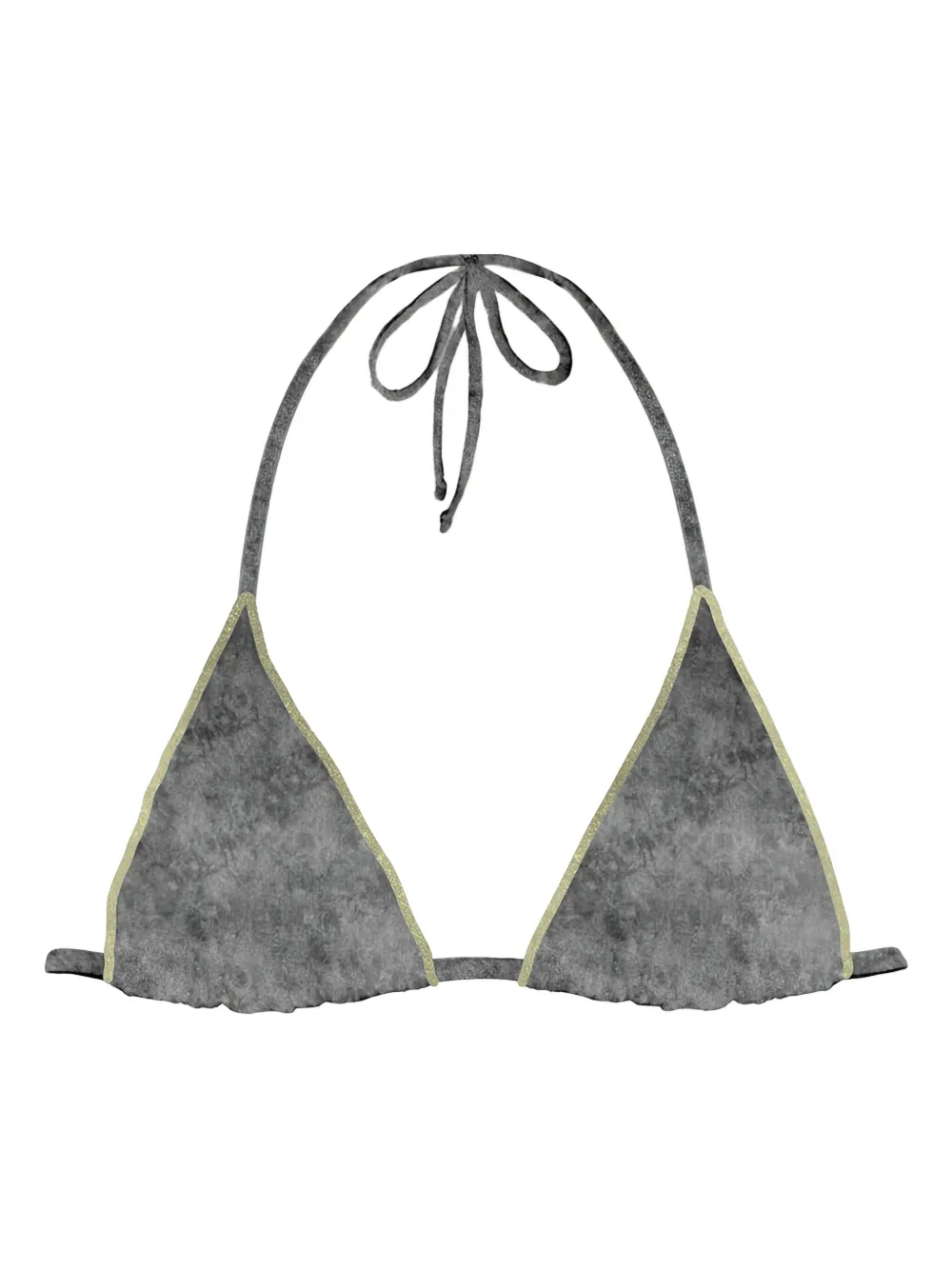 MC2 Saint Barth triangle-trim bikini bra Grijs