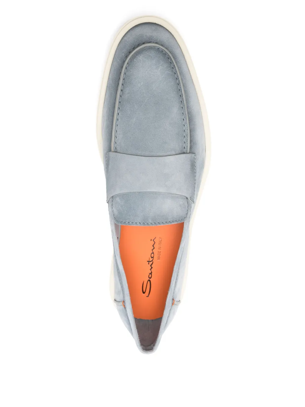 Santoni suede loafers Blue