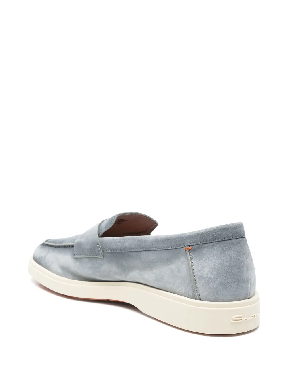 Santoni suede loafers Blue