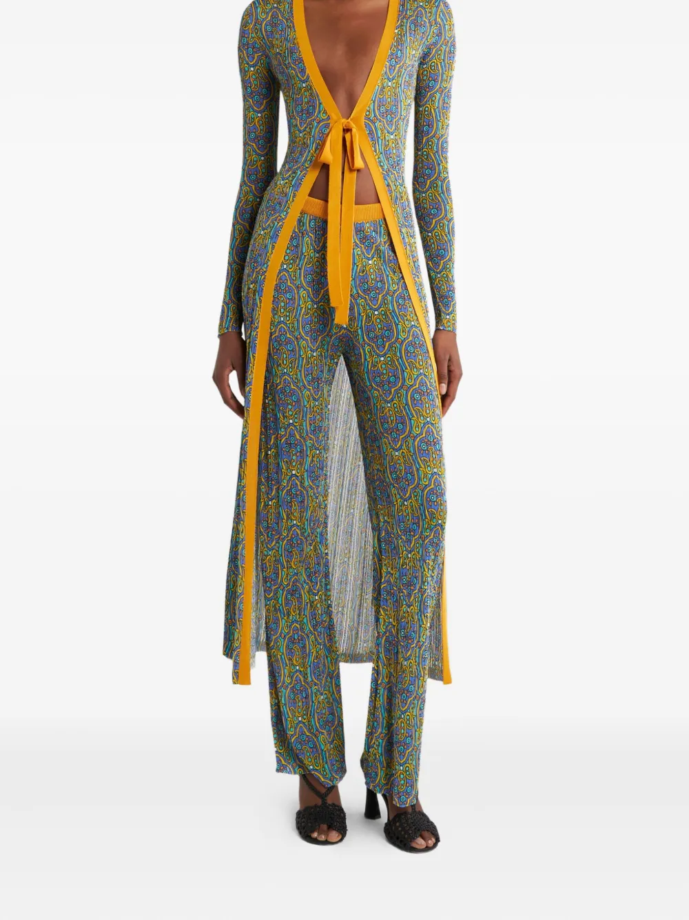 ETRO Vest met bloemenprint Oranje