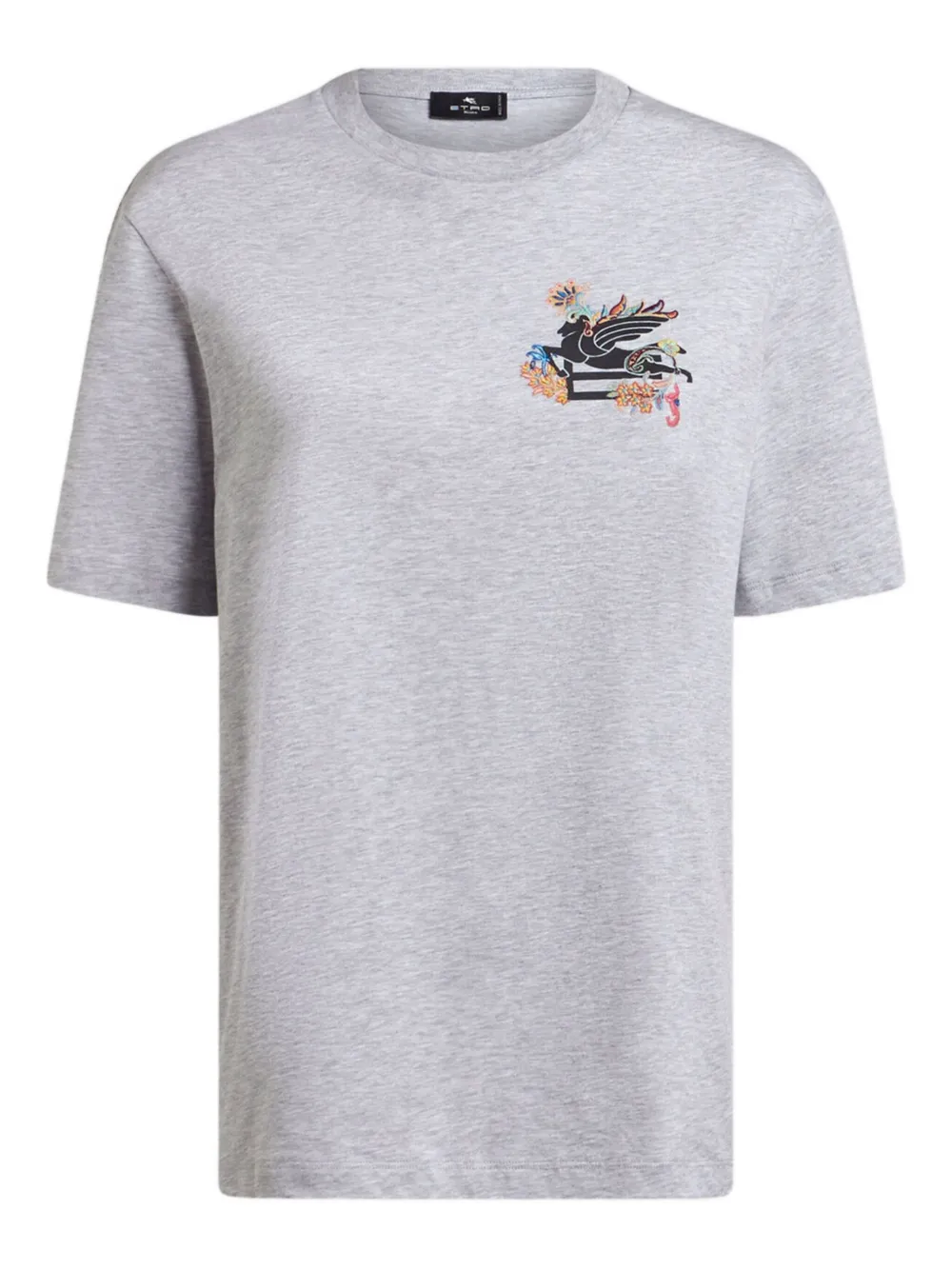 ETRO T-shirt met Pegaso-patroon Grijs
