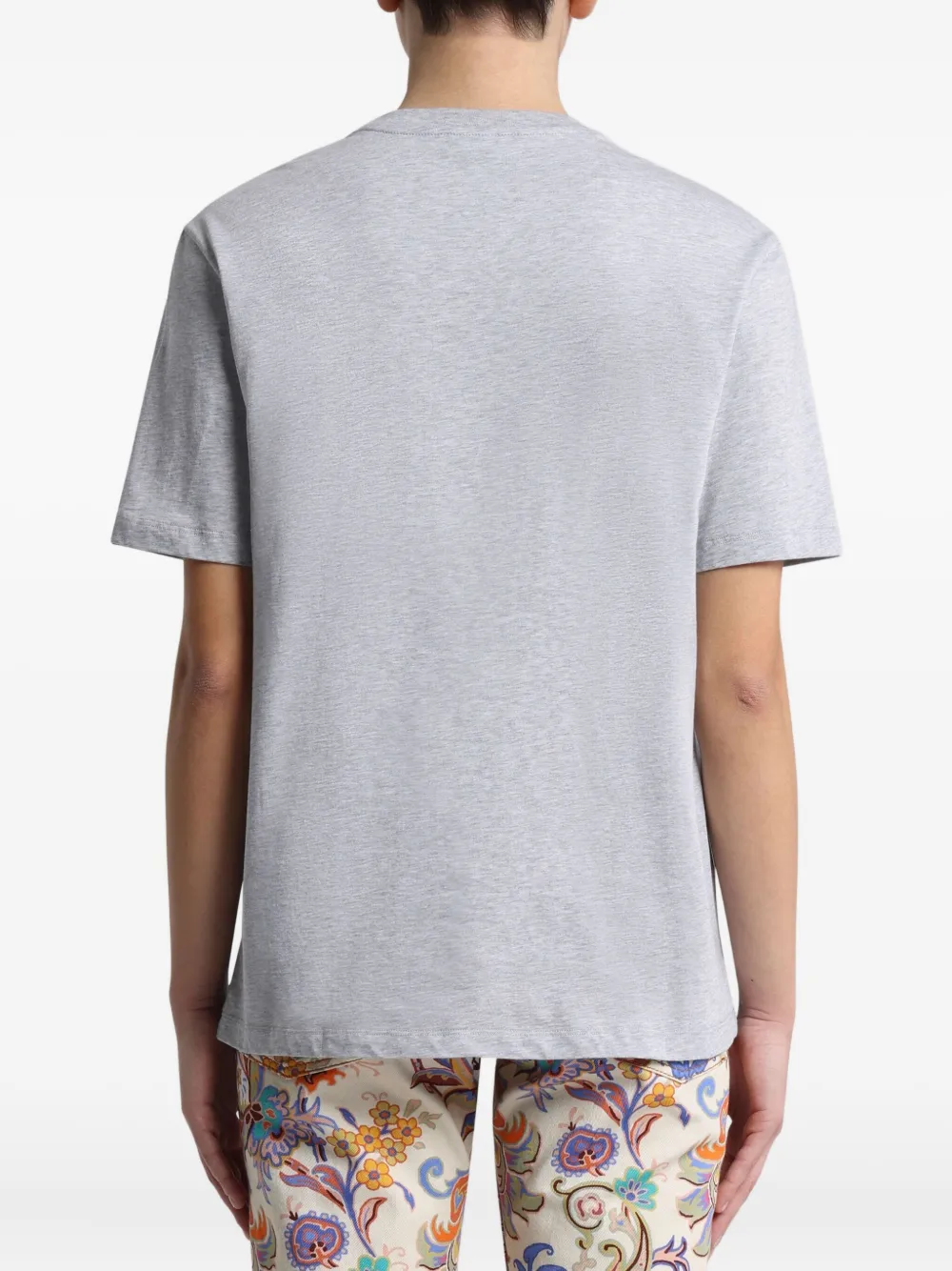 ETRO T-shirt met Pegaso-patroon Grijs