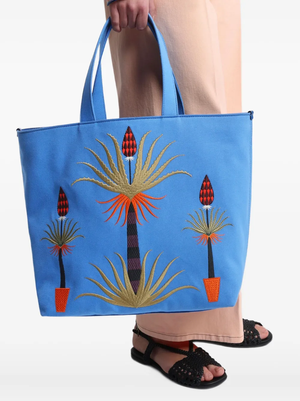 ETRO x Agostino Iacurci canvas shopper - Blauw