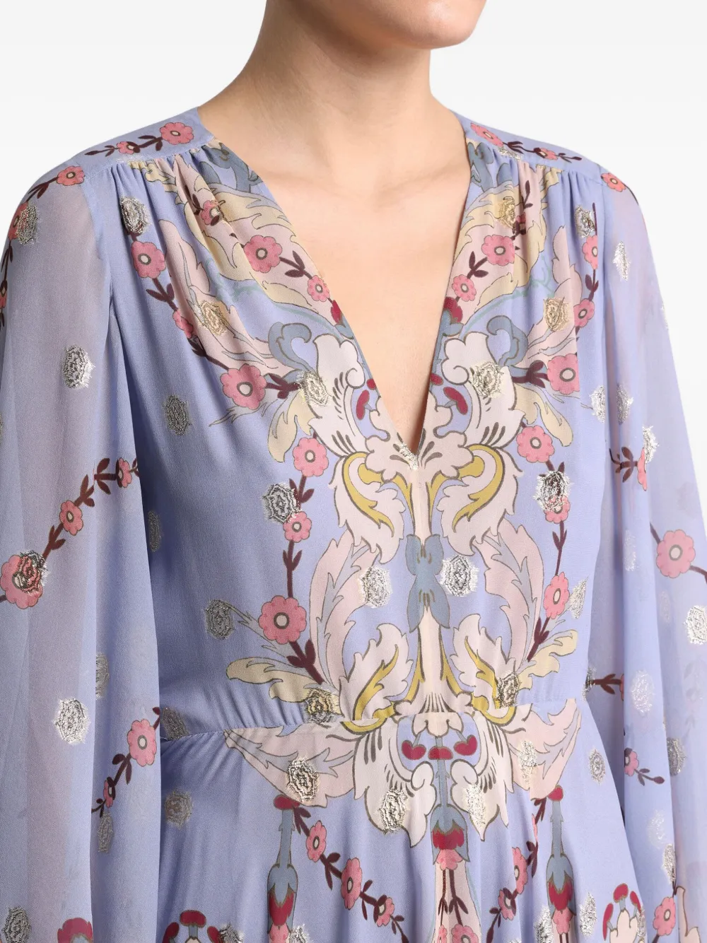 ETRO Jurk met print Paars
