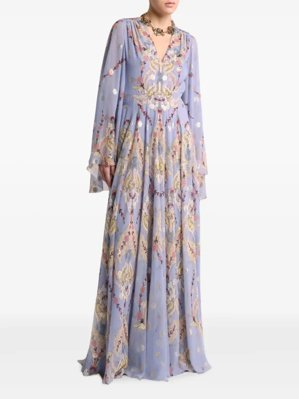 etro purple dress ETRO Printed Dress | Purple