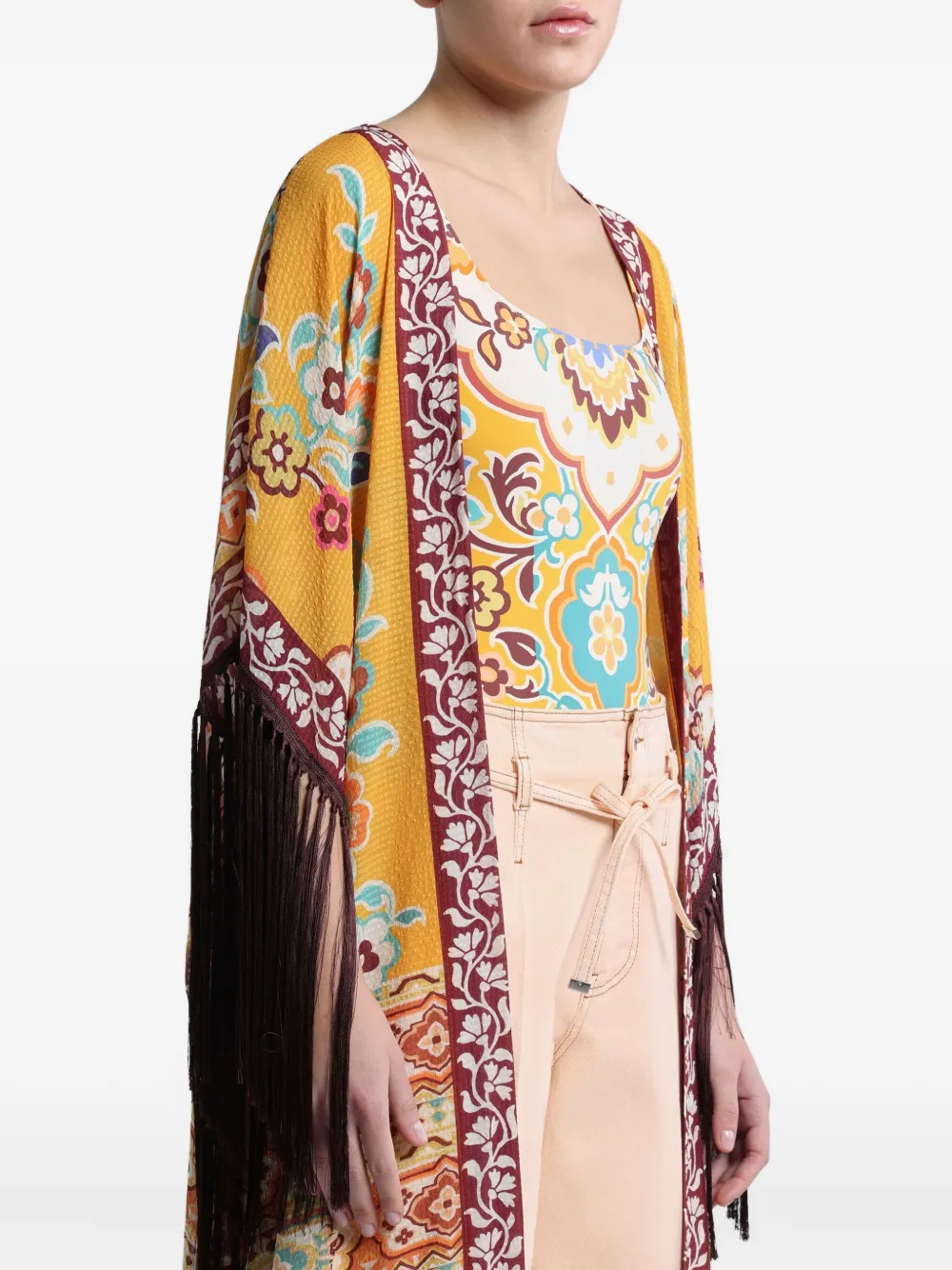 ETRO Tuniek met print Geel