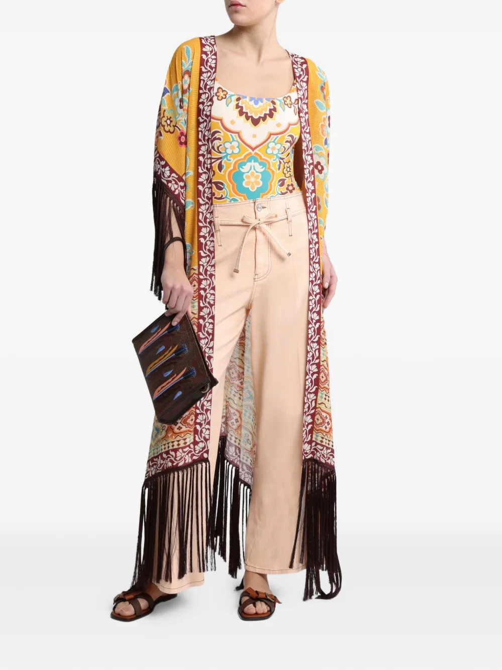 ETRO Tuniek met print - Geel