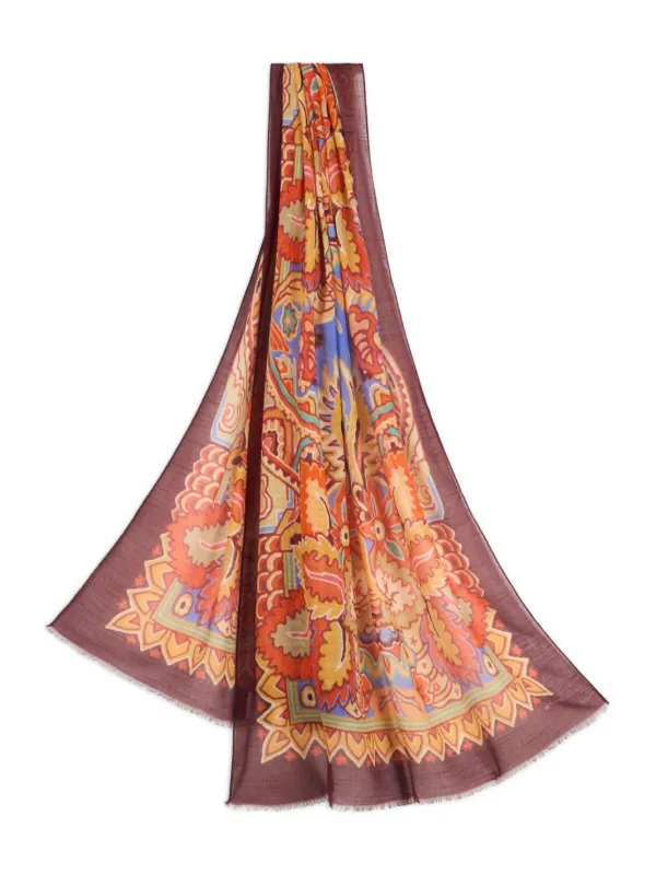 ETRO プリント スカーフ | オレンジ | FARFETCH JP