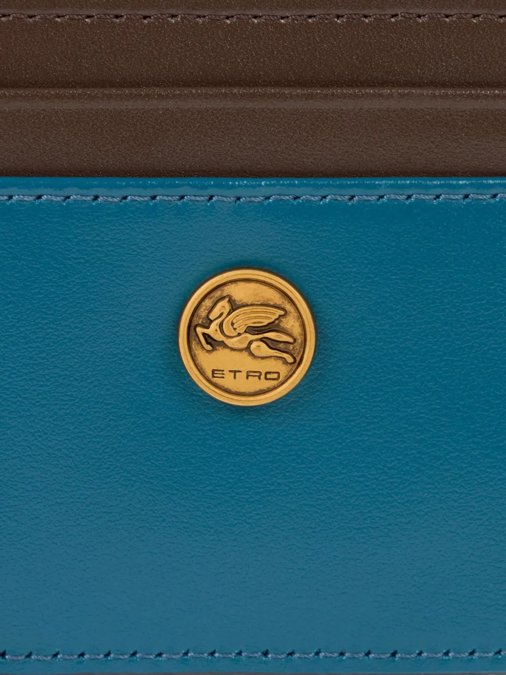 ETRO Pasjeshouder met logoplakkaat Blauw