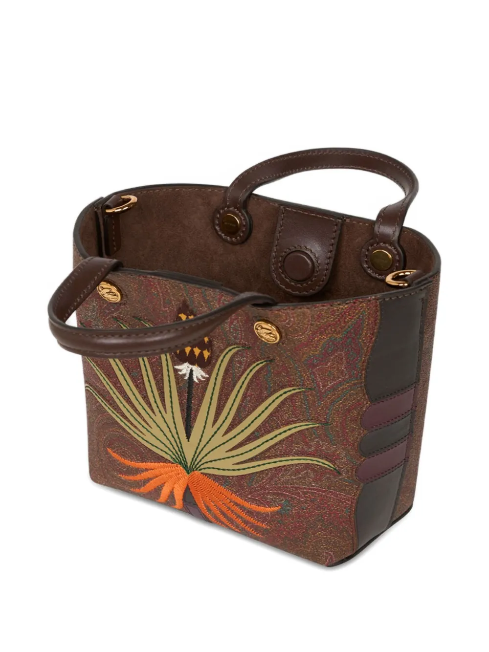 ETRO x Agostino Iacurci shopper met borduurwerk Bruin