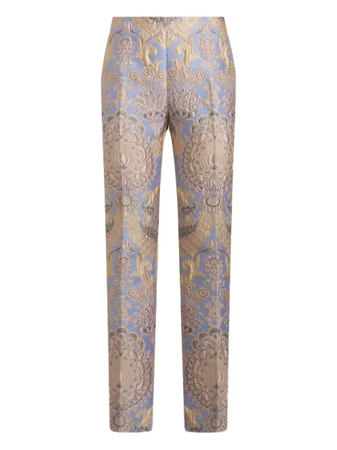 ETRO floral-jacquard trousers 