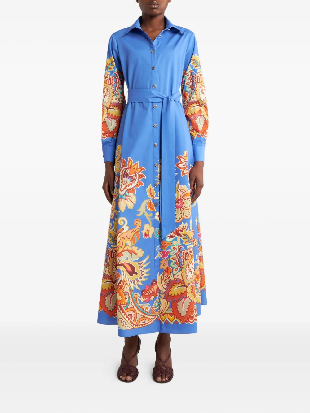 ETRO Jurk met print Blauw