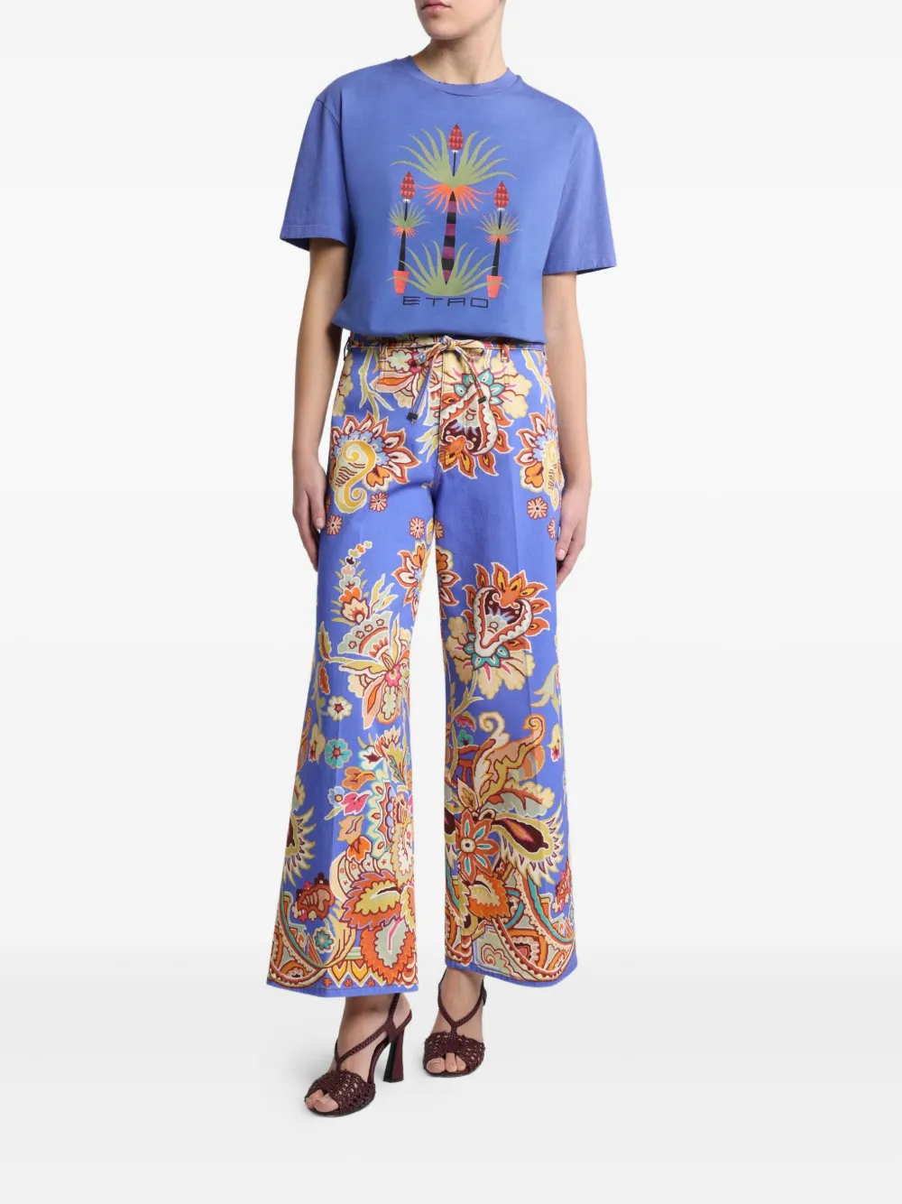 ETRO x Agostino Iacurci T-shirt met print Blauw