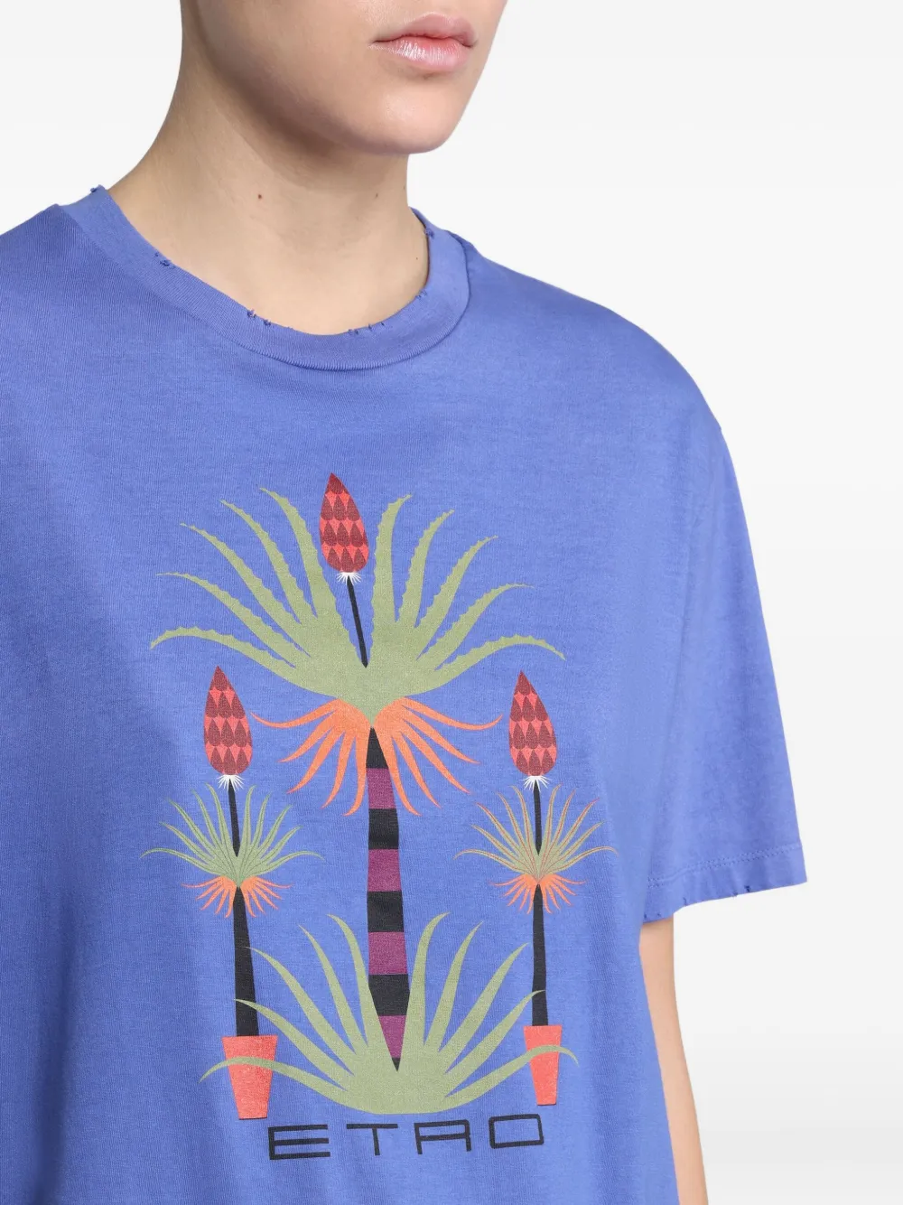 ETRO x Agostino Iacurci T-shirt met print Blauw