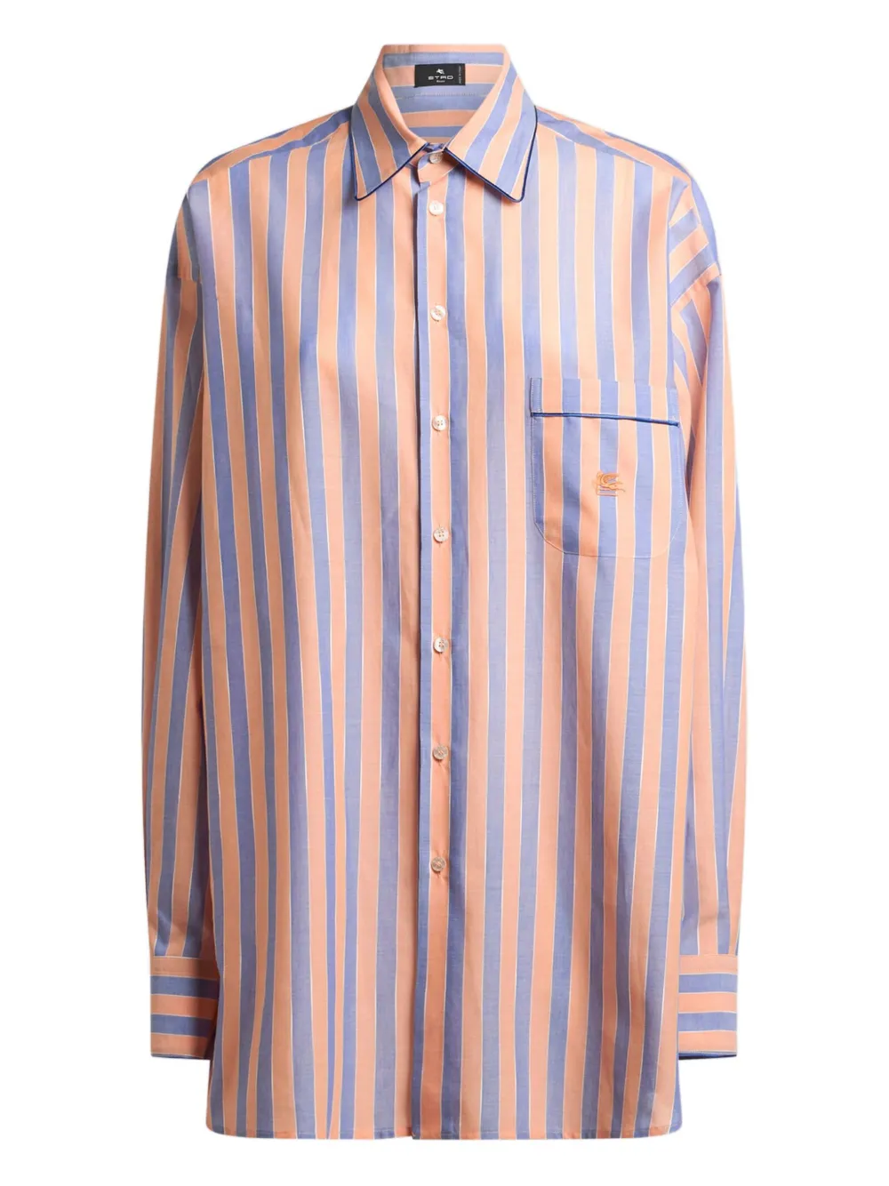 ETRO Gestreepte mousseline blouse Oranje