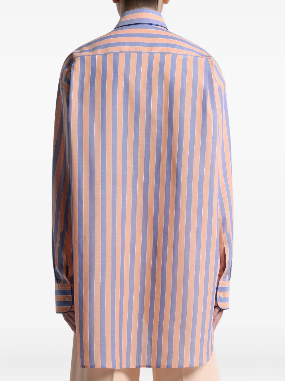 ETRO Gestreepte mousseline blouse Oranje